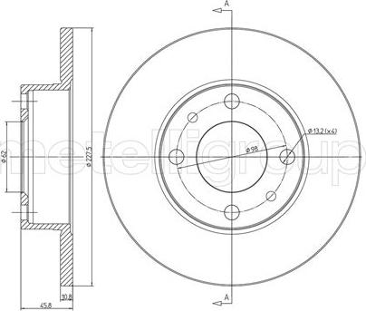 Metelli 23-0014 - Bremžu diski xparts.lv