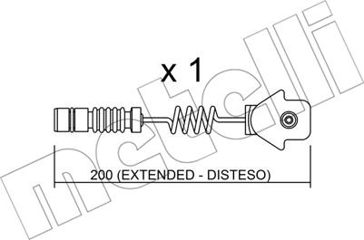Metelli SU.012 - Indikators, Bremžu uzliku nodilums xparts.lv
