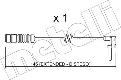 Metelli SU.161 - Indikators, Bremžu uzliku nodilums xparts.lv