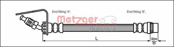 Metzger 4114761 - Bremžu šļūtene xparts.lv