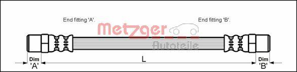 Metzger 4110597 - Bremžu šļūtene xparts.lv