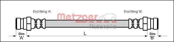 Metzger 4111682 - Bremžu šļūtene xparts.lv