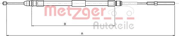 Metzger 10.4137 - Cable, parking brake xparts.lv