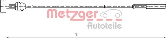 Metzger 10.8226 - Trosas, stovėjimo stabdys xparts.lv