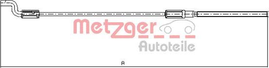 Metzger 10.7621 - Тросик, cтояночный тормоз xparts.lv