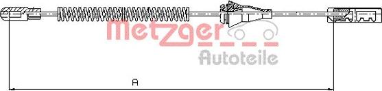 Metzger 11.5763 - Cable, parking brake xparts.lv