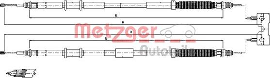 Metzger 11.5770 - Trose, Stāvbremžu sistēma xparts.lv
