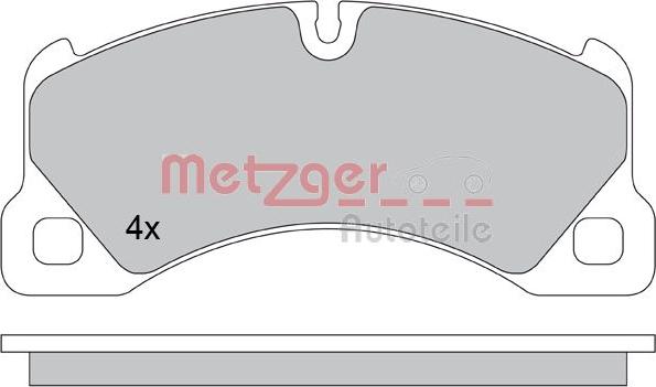 Metzger 1170445 - Stabdžių trinkelių rinkinys, diskinis stabdys xparts.lv