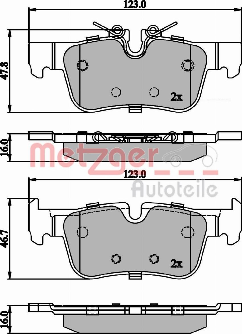Metzger 1170846 - Brake Pad Set, disc brake xparts.lv