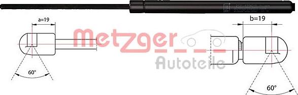 Metzger 2110535 - Gāzes atspere, Bagāžas / Kravas nodalījuma vāks xparts.lv