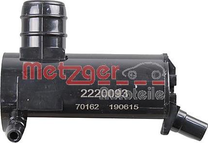 Metzger 2220093 - Ūdenssūknis, Stiklu tīrīšanas sistēma xparts.lv