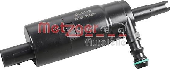 Metzger 2220116 - Водяной насос, система очистки фар xparts.lv
