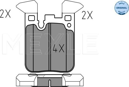Meyle 025 250 2916 - Brake Pad Set, disc brake xparts.lv