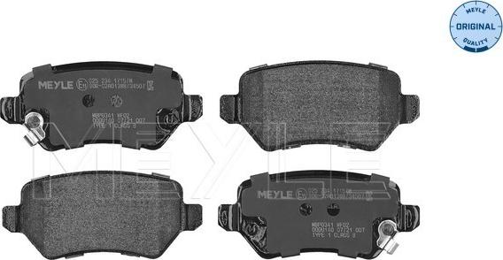 Meyle 025 234 1715/W - Brake Pad Set, disc brake xparts.lv
