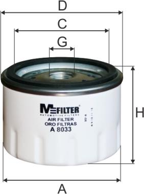 Mfilter A 8033 - Gaisa filtrs, Turbokompresors xparts.lv
