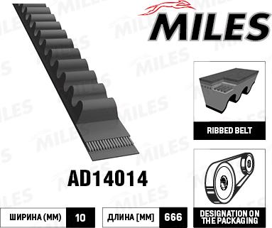 Miles AD14014 - V-Belt xparts.lv