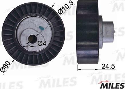 Miles AG03018 - Deflection / Guide Pulley, v-ribbed belt xparts.lv