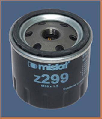 MISFAT Z299 - Alyvos filtras xparts.lv