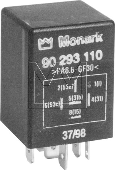 Monark 090293110 - Relejs, Stiklu mazgāšanas sistēmas intervāls xparts.lv