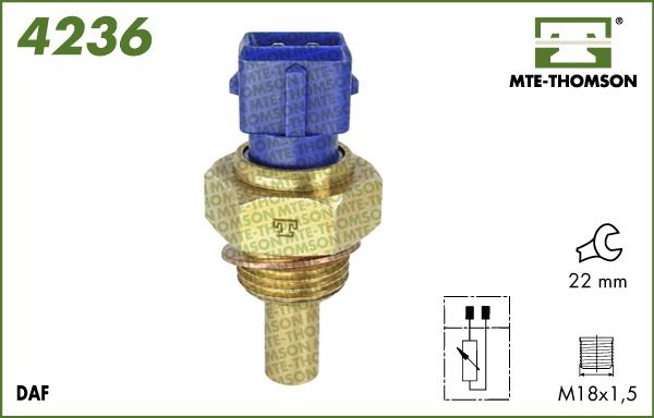 MTE-Thomson 4236 - Датчик, температура охлаждающей жидкости xparts.lv