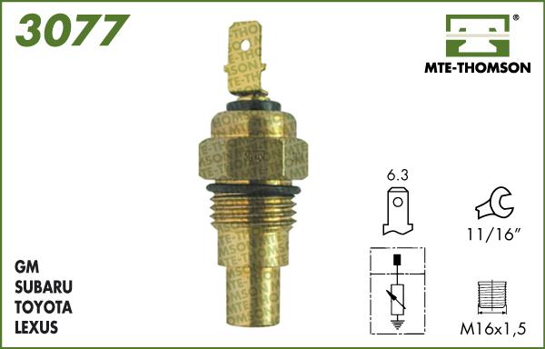 MTE-Thomson 3077 - Sensor, coolant temperature xparts.lv