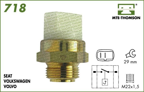 MTE-Thomson 718.95/90 - Термовыключатель, вентилятор радиатора / кондиционера xparts.lv
