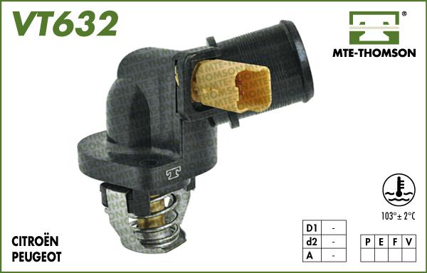 MTE-Thomson VT632.103 - Thermostat, coolant xparts.lv