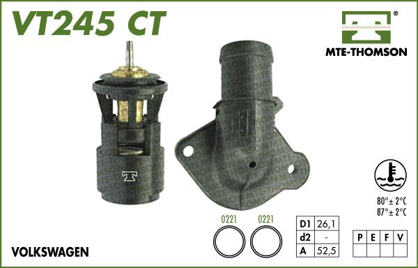 MTE-Thomson VT245.80CT - Termostats, Dzesēšanas šķidrums xparts.lv
