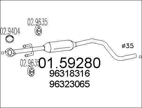 MTS 01.59280 - Vidējais izpl. gāzu trokšņa slāpētājs xparts.lv
