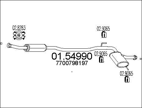 MTS 01.54990 - Vidējais izpl. gāzu trokšņa slāpētājs xparts.lv