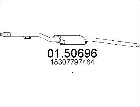 MTS 01.50696 - Middle Silencer xparts.lv