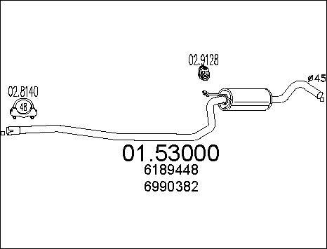 MTS 01.53000 - Vidējais izpl. gāzu trokšņa slāpētājs xparts.lv