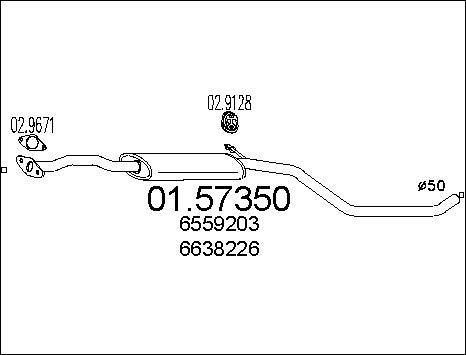 MTS 01.57350 - Vidējais izpl. gāzu trokšņa slāpētājs xparts.lv