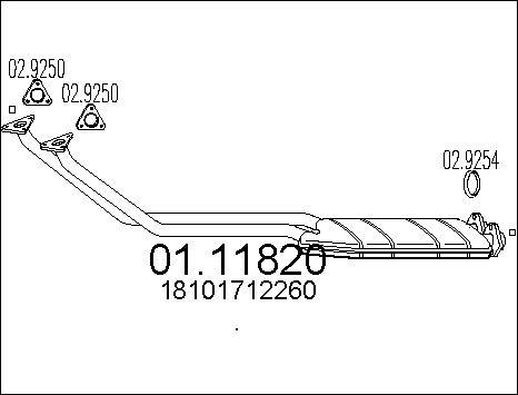 MTS 01.11820 - Exhaust Pipe xparts.lv