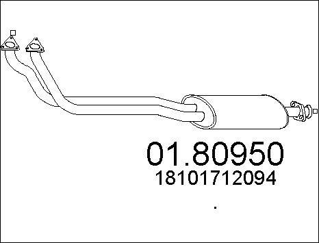 MTS 01.80950 - Middle Silencer xparts.lv