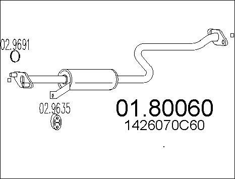 MTS 01.80060 - Vidējais izpl. gāzu trokšņa slāpētājs xparts.lv