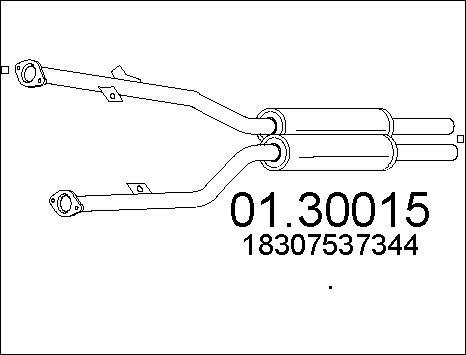 MTS 01.30015 - Front Silencer xparts.lv