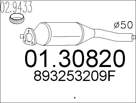 MTS 01.30820 - Izplūdes gāzu priekšslāpētājs xparts.lv