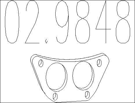 MTS 02.9848 - Gasket, exhaust pipe xparts.lv