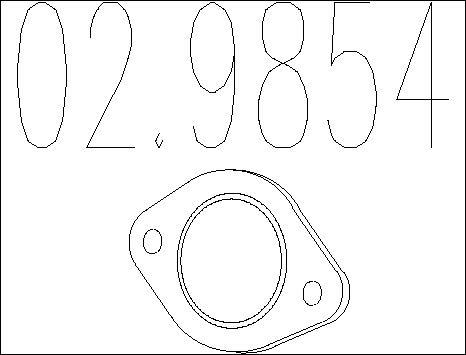 MTS 02.9854 - Gasket, exhaust pipe xparts.lv