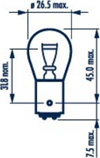 Narva 178814000 - Лампа накаливания, фонарь сигнала тормоза / задний габаритный xparts.lv