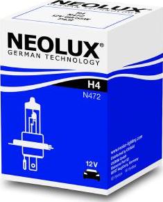 NEOLUX® N472 - H4 AUTOLAMPA 60-55W 12V 64193 P43t Dual-coil N472 xparts.lv