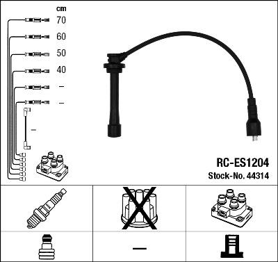 NGK 44314 - Ignition Cable Kit xparts.lv