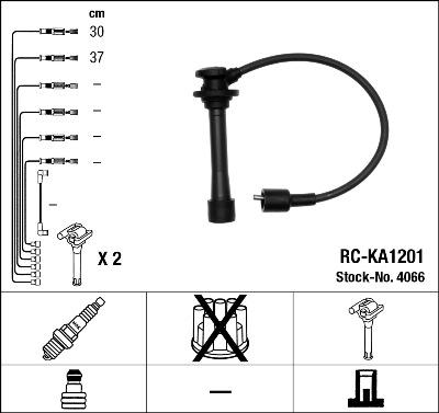 NGK 4066 - Augstsprieguma vadu komplekts xparts.lv
