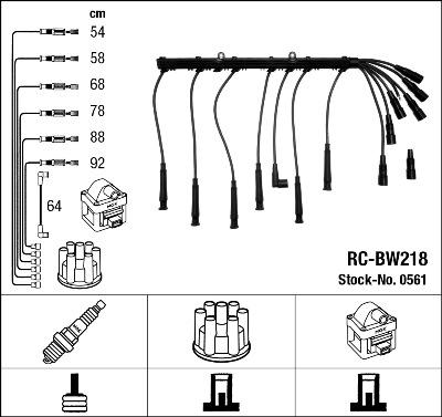 NGK 0561 - Ignition Cable Kit xparts.lv