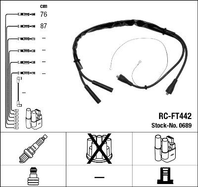 NGK 0689 - Комплект проводов зажигания xparts.lv