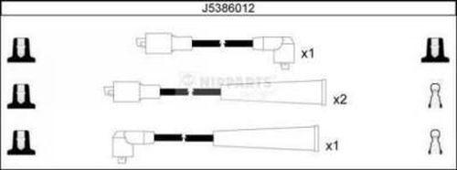 Nipparts J5386012 - Комплект проводов зажигания xparts.lv