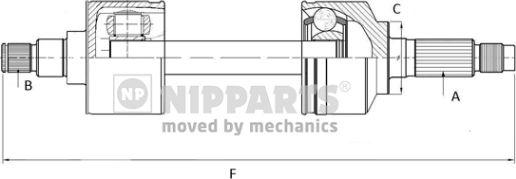 Nipparts N2811008 - Piedziņas vārpsta xparts.lv
