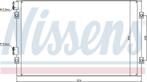 Nissens 94555 - Kondensators, Gaisa kond. sistēma xparts.lv