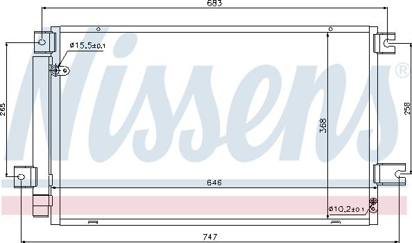 Nissens 940102 - Конденсатор кондиционера xparts.lv